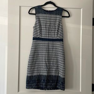 J Crew blue textured sheath dress